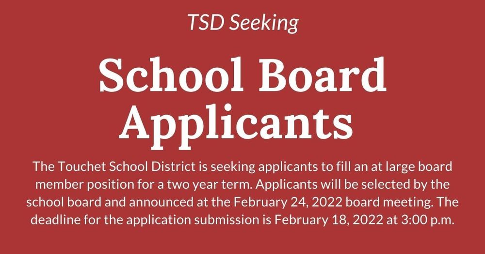 TSD School Board Applicants: 