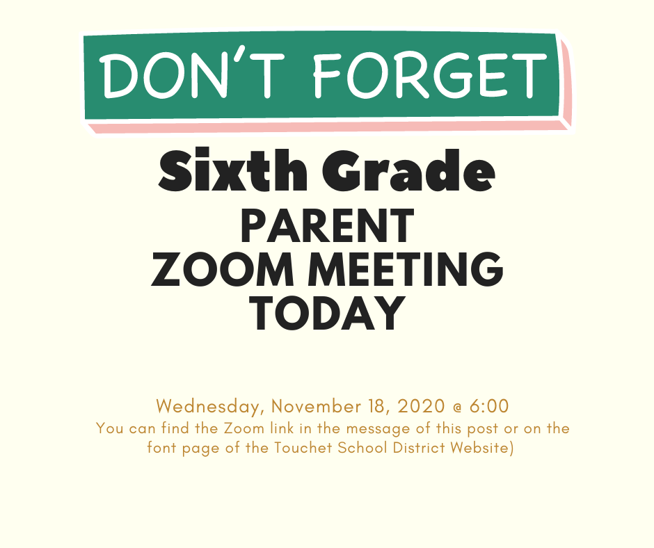 Sixth Grade Zoom Meeting