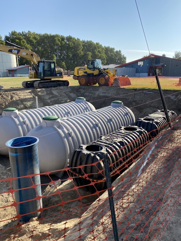 10,000 Gal Tanks in place